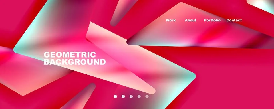 Bright colorful triangular shapes abstract background with fluid color effect Stockillustratie