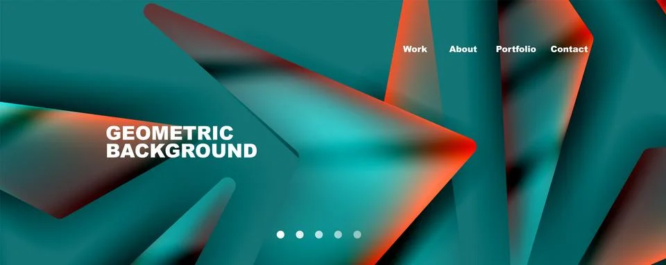 Bright colorful triangular shapes abstract background with fluid color effect Stockillustratie