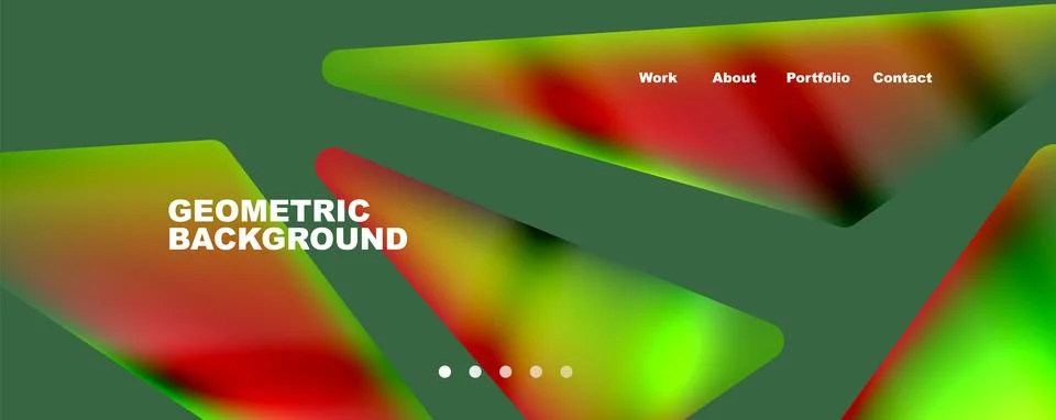 Bright colorful triangular shapes abstract background with fluid color effect Stock Illustration