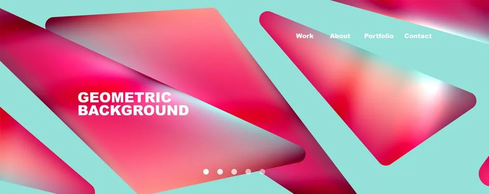 Bright colorful triangular shapes abstract background with fluid color effect 스톡 일러스트