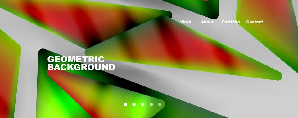 Bright colorful triangular shapes abstract background with fluid color effect Stock Illustration