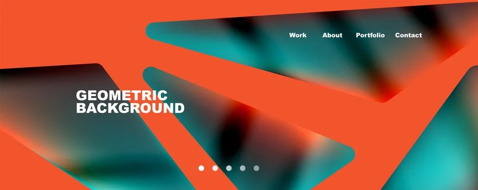 Bright colorful triangular shapes abstract background with fluid color effect Stock Illustration