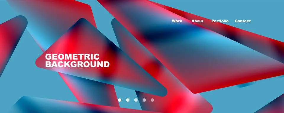 Bright colorful triangular shapes abstract background with fluid color effect イラスト素材
