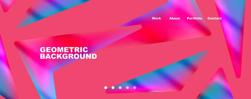 Bright colorful triangular shapes abstract background with fluid color effect Illustrazione stock