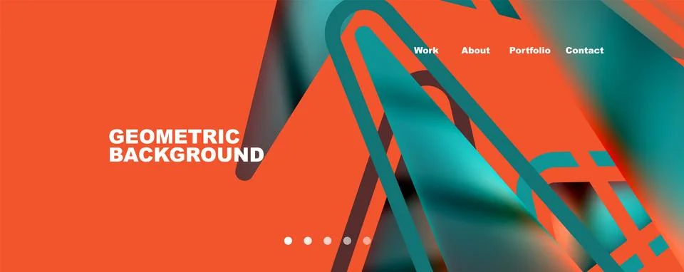 Bright colorful triangular shapes abstract background with fluid color effect Stock Illustration