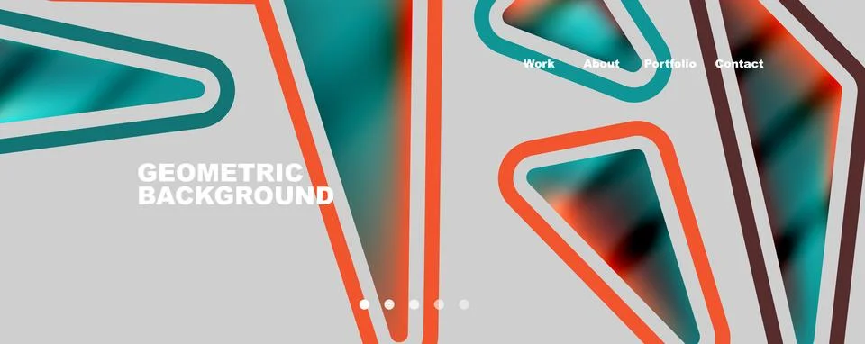 Bright colorful triangular shapes abstract background with fluid color effect 스톡 일러스트
