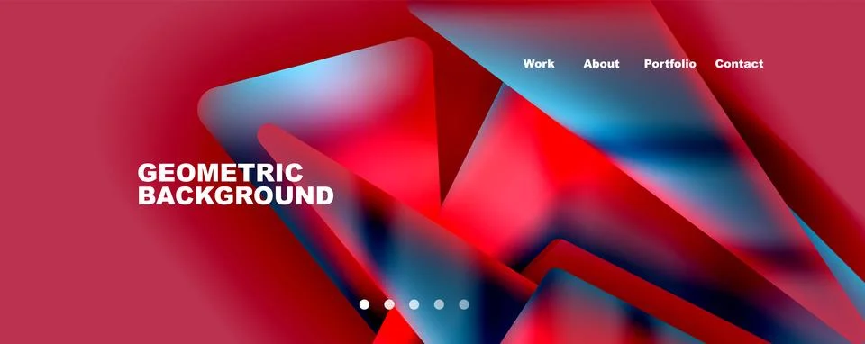 Bright colorful triangular shapes abstract background with fluid color effect Stock Illustration