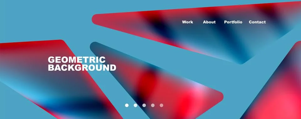 Bright colorful triangular shapes abstract background with fluid color effect Stock Illustration