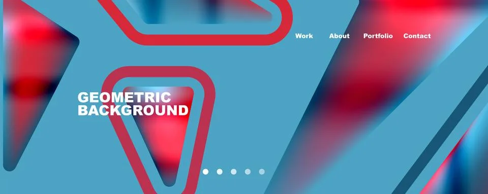 Bright colorful triangular shapes abstract background with fluid color effect 스톡 일러스트
