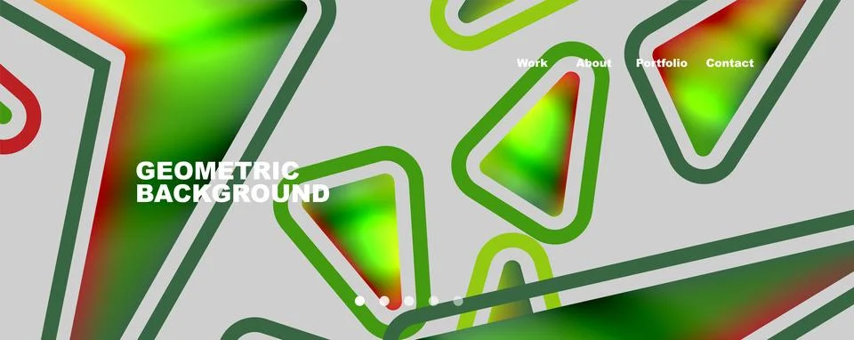 Bright colorful triangular shapes abstract background with fluid color effect 스톡 일러스트
