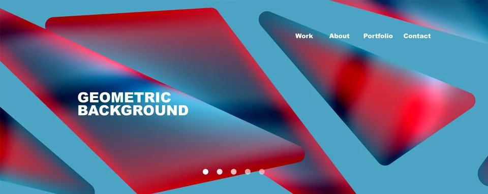 Bright colorful triangular shapes abstract background with fluid color effect 스톡 일러스트