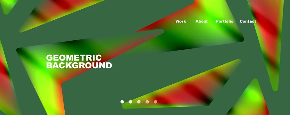 Bright colorful triangular shapes abstract background with fluid color effect 스톡 일러스트