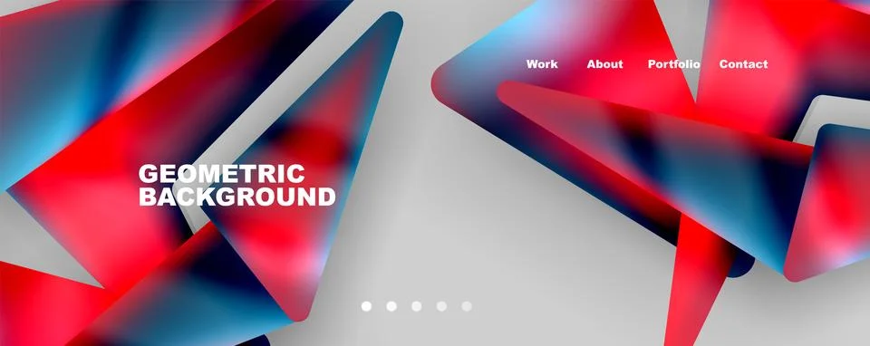 Bright colorful triangular shapes abstract background with fluid color effect 스톡 일러스트