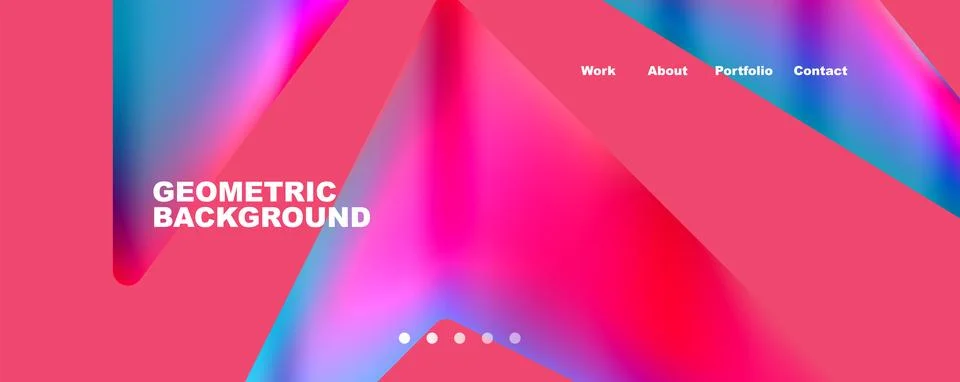 Bright colorful triangular shapes abstract background with fluid color effect Stock Illustration