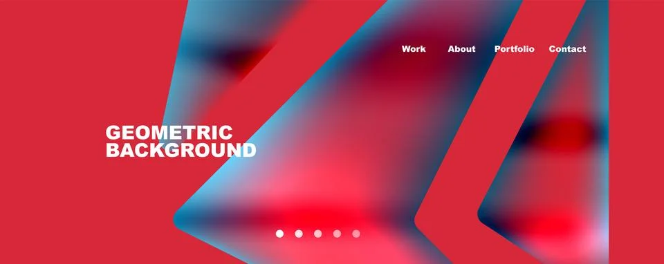 Bright colorful triangular shapes abstract background with fluid color effect Stock Illustration