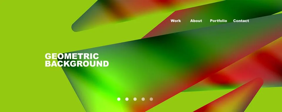 Bright colorful triangular shapes abstract background with fluid color effect 스톡 일러스트