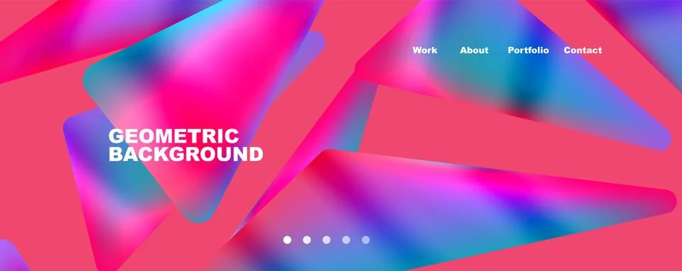 Bright colorful triangular shapes abstract background with fluid color effect Stock Illustration