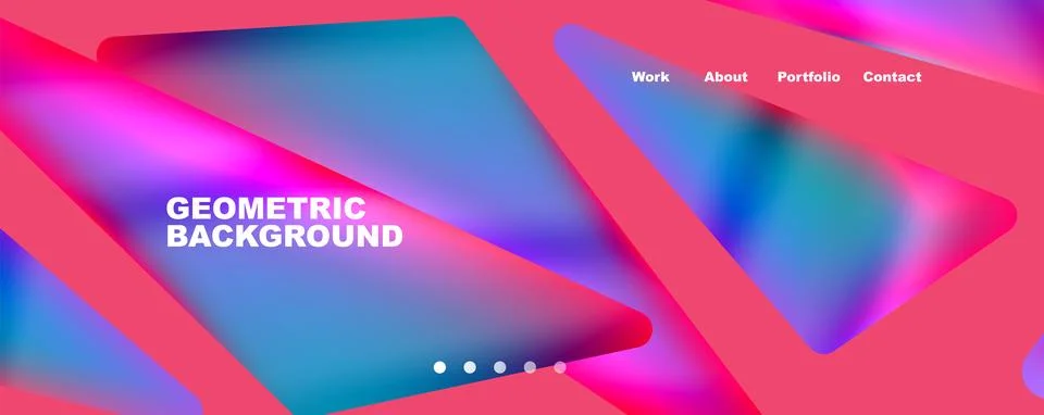 Bright colorful triangular shapes abstract background with fluid color effect Stock Illustration