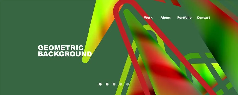 Bright colorful triangular shapes abstract background with fluid color effect Stock Illustration