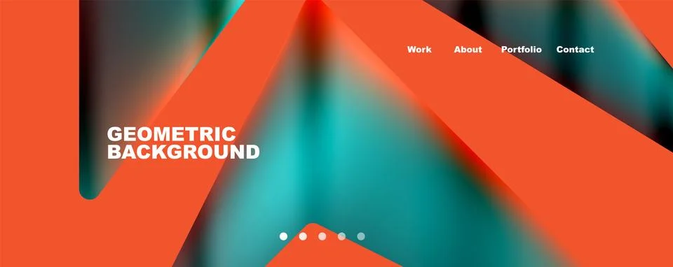 Bright colorful triangular shapes abstract background with fluid color effect Stock Illustration