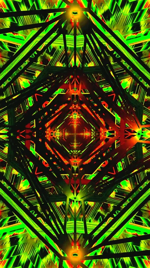 Bright colorful tunnel video loop for immersive screensaver experience with.. Stock Footage 321575747