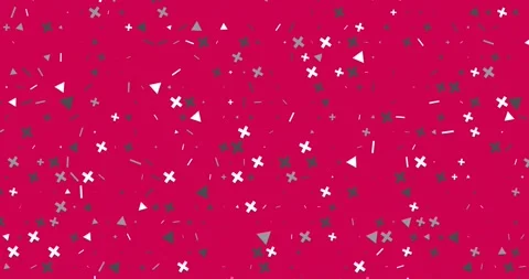 Bright colors animated. Triangles, and plus elements pattern background  Stock Footage 169792157