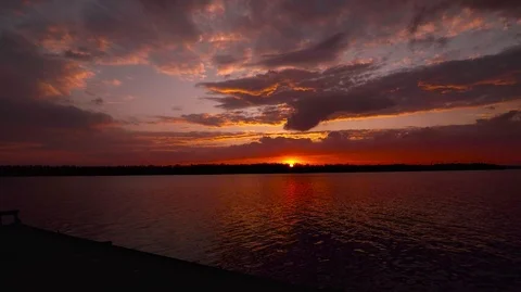 Bright colors of the evening sky Stock Footage 125931827