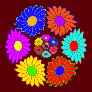 Bright colors. Stock Illustration