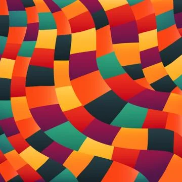 Bright colors mosaic seamless pattern, vector illustration looks like patchwo Illustrazione stock