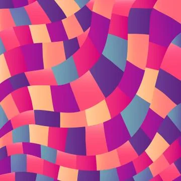 Bright colors mosaic seamless pattern, vector illustration looks like patchwo Illustrazione stock