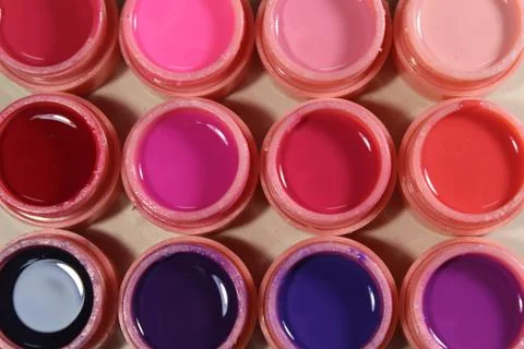 Bright colors for nails Stock Photos
