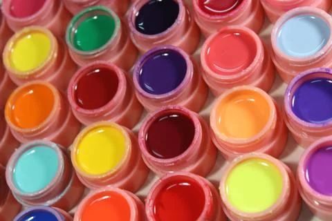 Bright colors for nails Stock Photos