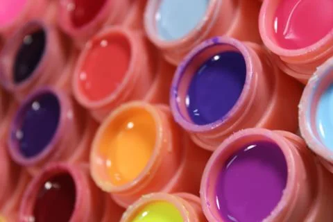 Bright colors for nails Stock Photos