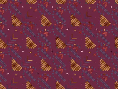 Bright colors of seamless pattern with  abstraction and  line. Stock Illustration