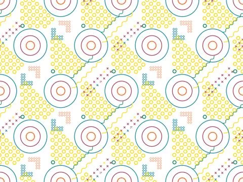Bright colors of seamless pattern with  angles and  abstraction. Stock Illustration