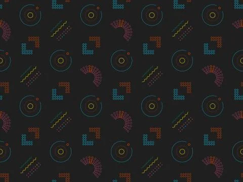 Bright colors of seamless pattern with  arrow and  intersection. イラスト素材