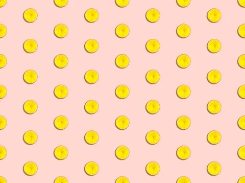 Bright colors of seamless pattern with circle and textile. Stock Illustration