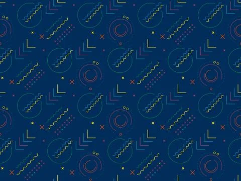 Bright colors of seamless pattern with  connection and  arrow. Illustrazione stock