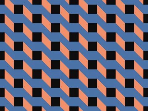 Bright colors of seamless pattern with  geometric patterns and  steps. Stock Illustration