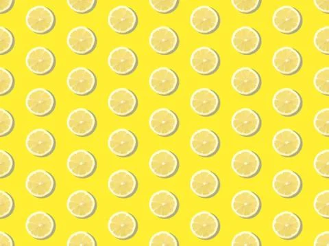 Bright colors of seamless pattern with  lemon and  lemon slice. Stock Illustration