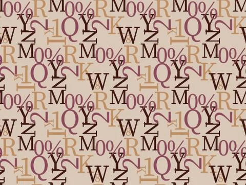 Bright colors of seamless pattern with  numbers and  numbers. Stock Illustration