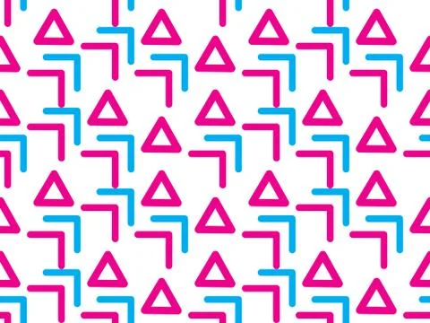 Bright colors of seamless pattern with  pattern and  triangle. Stock Illustration