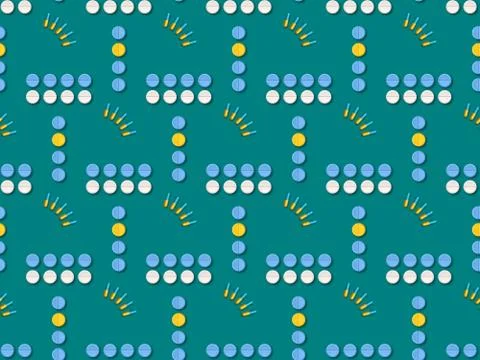 Bright colors of seamless pattern with  pills and  capsules. 스톡 일러스트