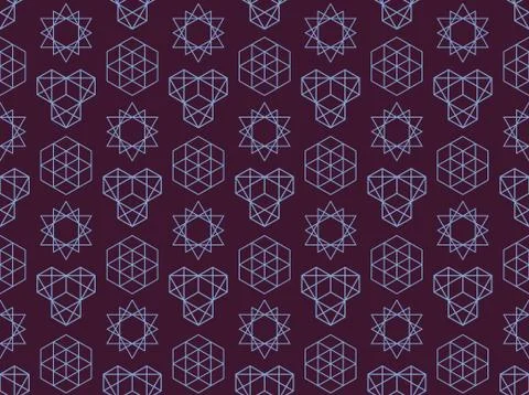 Bright colors of seamless pattern with  polygon and  star. Stock Illustration