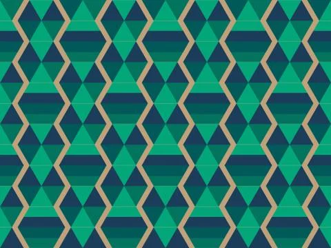 Bright colors of seamless pattern with  polygon and stripes. Stock Illustration