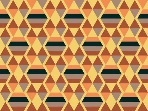 Bright colors of seamless pattern with  sector and  triangle. Stock Illustration