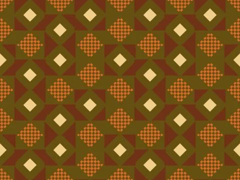 Bright colors of seamless pattern with  square and  geometry. Stock Illustration