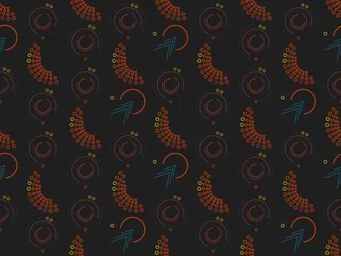 Bright colors of seamless pattern with  straight lines and  arrow. Illustrazione stock