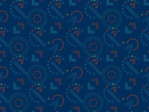 Bright colors of seamless pattern with  straight lines and  arrow. Illustrazione stock