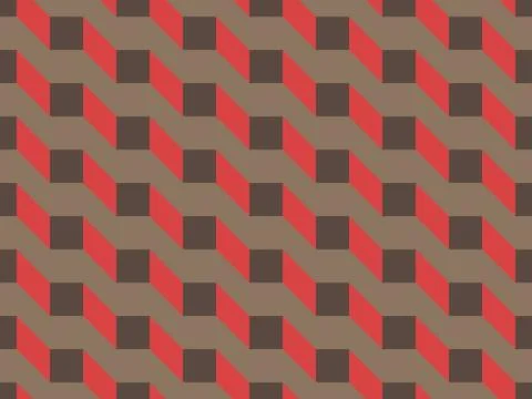 Bright colors of seamless pattern with  straight lines and  cube. Illustrazione stock